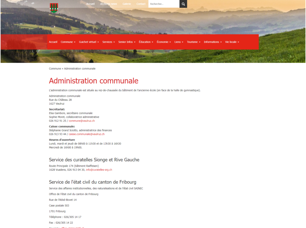 exemple de site web communal